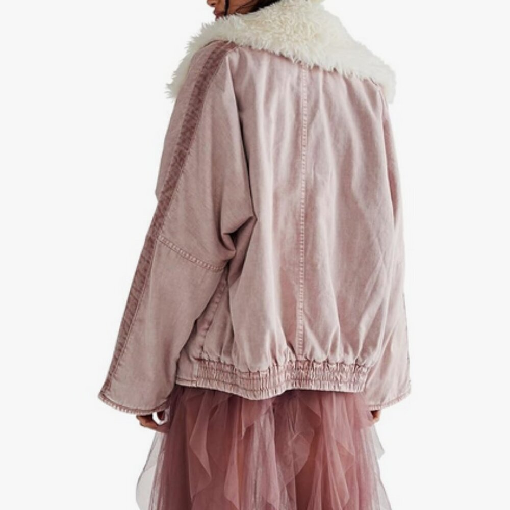 Free People Lolo Jacket in Mauve Size XL NWT - Picture 2 of 13